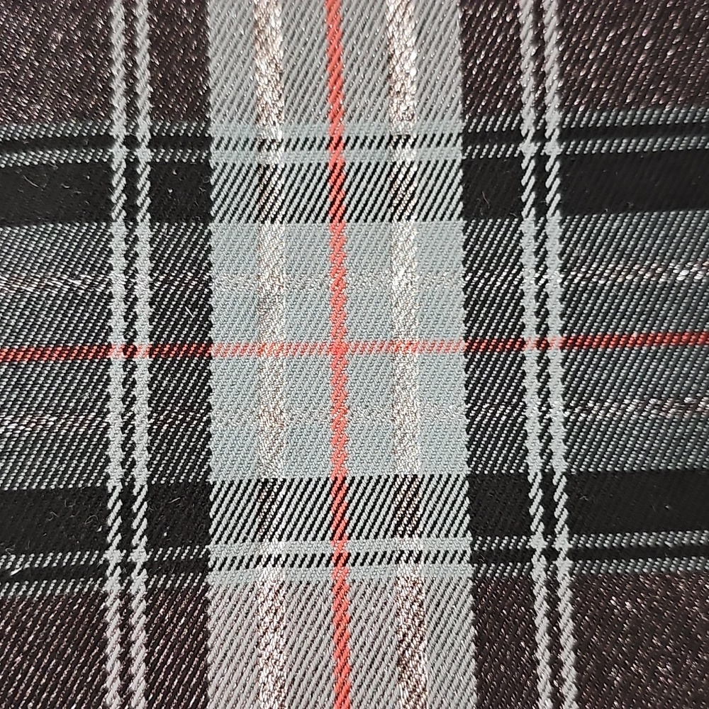 Coach Poppy Plaid Lurex Tartan Black and Gray Women's Tote Bag - Picture 8 of 17